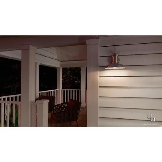Urban Ambiance Luxury Luxe Industrial Chic Outdoor Wall Light,  12.375"H x 12"W,  Aged Nickel Finish, UHP1030 image {1}