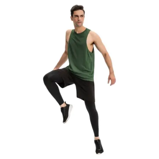 Anna-Kaci Active Men's Muscle Workout Tank Top with Deep Armholes and Lightweight Breathable Fabric image {5}