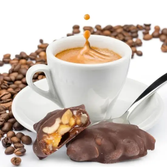 Peanut Caramel Clusters with Dark Chocolate by It's Delish image {3}