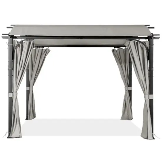 UPTIOT 11 Ft. W x 11 Ft. D Aluminum Pergola With Canopy image {11}