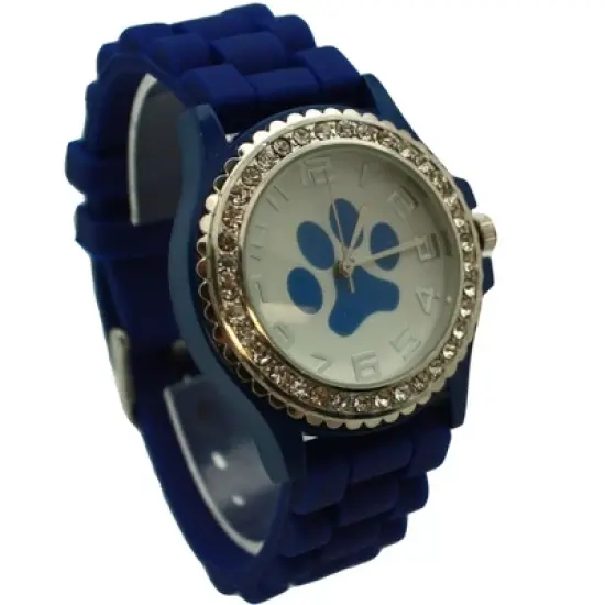 Olivia Pratt Every Day Silicone Paw and Rhinestones Colorful Women Watch image {2}