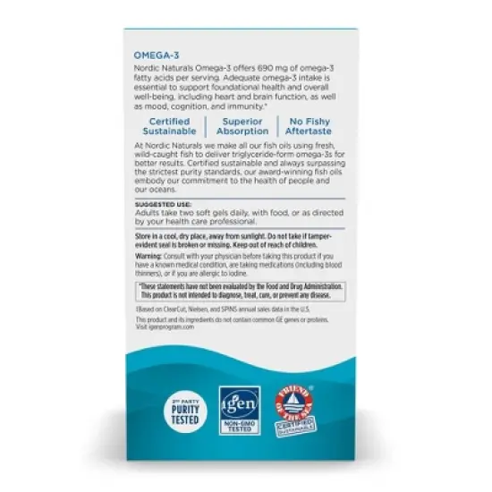 Nordic Naturals Omega-3 Softgels Dietary Supplement - 60ct image {6}