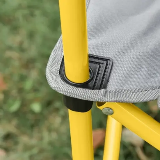 Outsunny Double Seat Camping Chair Folding Lawn Loveseat w/ Storage Pocket & Cup Holder, Bag for Outdoor, Beach, Picnic, Hiking, Travel image {4}