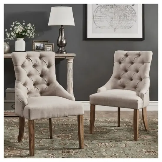 Lawler Button Tufted Dining Chair 2 in Set - Inspire Q&reg; image {5}