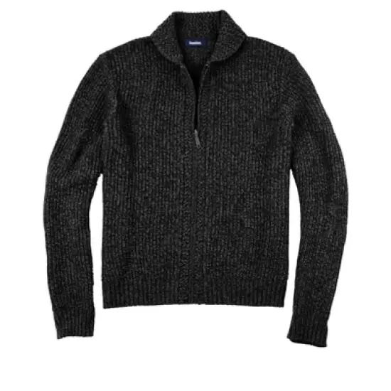 KingSize Men's Big & Tall Shaker Knit Zip-Front Cardigan image {1}