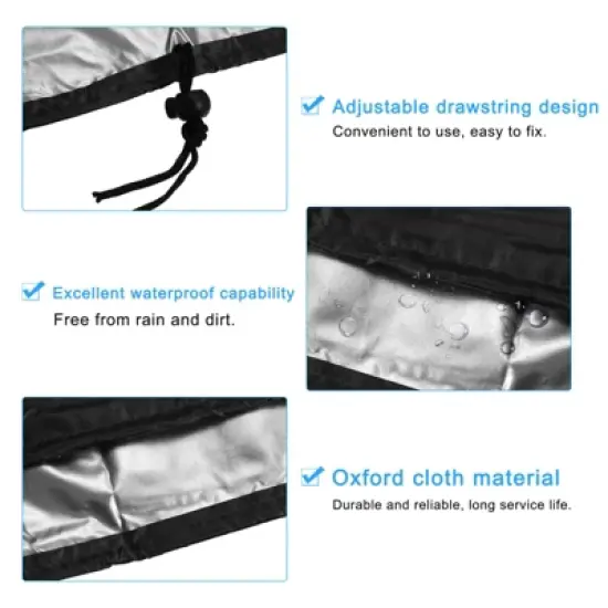 Unique Bargains Oxford Cloth Waterproof Dustproof Weather Resistant Protective Hood 1 Pc image {2}