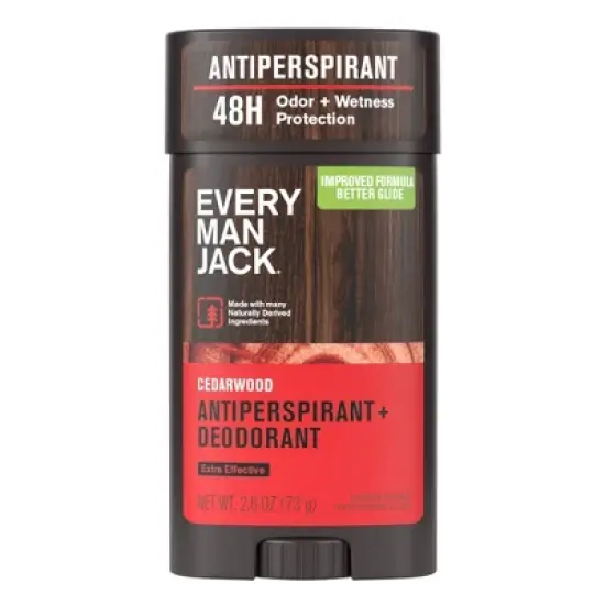 Every Man Jack Men's Solid Antiperspirant & Deodorant Cedarwood - 2.6oz image {1}