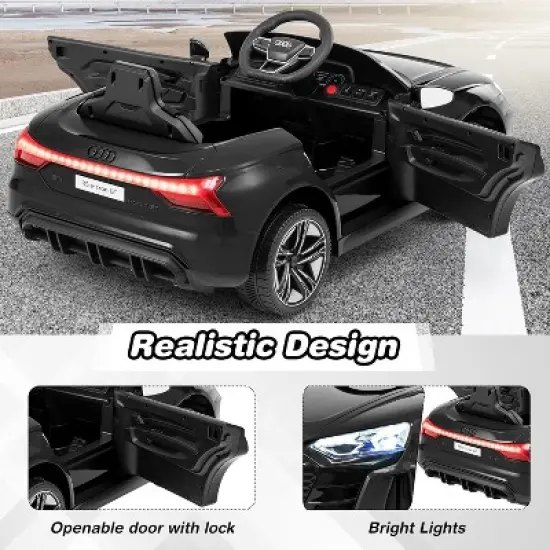 Costway Kids Ride On Car 12V Battery Powered Licensed Audi RS E-tron GT Car Toy w/ Remote Control image {3}