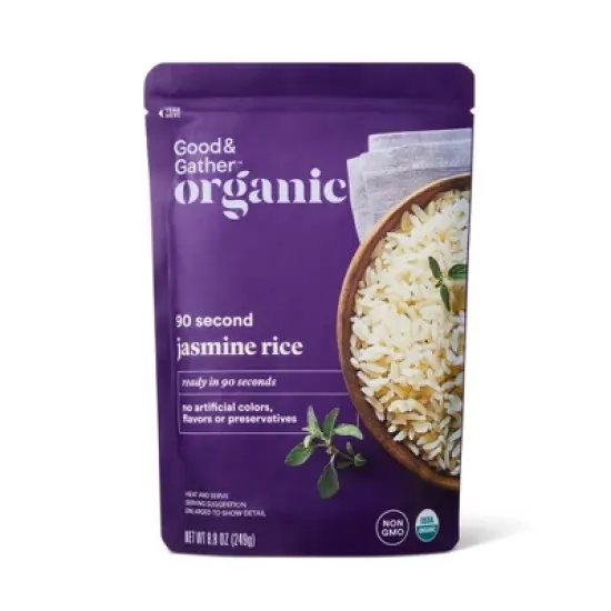 90 Second Organic Jasmine Rice Microwavable Pouch - 8.8oz - Good & Gather&trade; image {4}