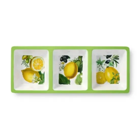 Certified International 3pc Limone Melamine Hostess Set image {3}