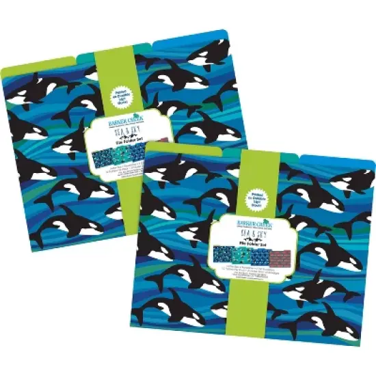 Barker Creek Sea and Sky 14pt Letter-Size File Folders Multi-Design Set 24 per Set: Top Tab, Non-Pronged, 50 Sheet Capacity image {2}