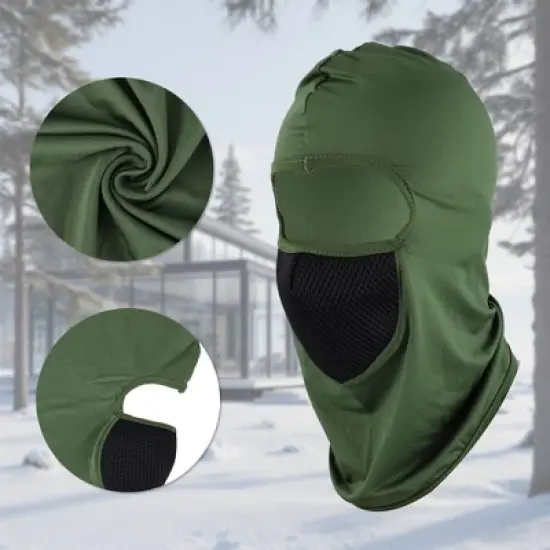 Unique Bargains Ice Silk Solid Balaclava Face Mask 1 Pc image {3}