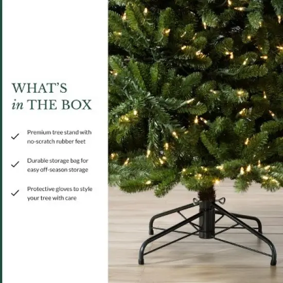 Balsam Hill 9' Color Clear LED Classic Blue Spruce Tree image {9}