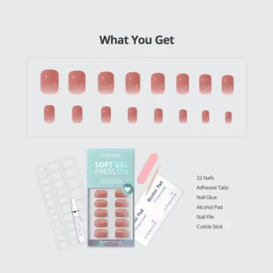 BTArtbox Press-On Nail - Hot Cocoa - XS Square - 30ct image {5}