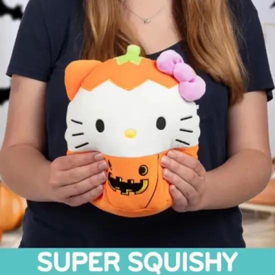 Squishmallows 8" Hello Kitty Jack O' Lantern - Official Jazwares Halloween Pumpkin Plush - Collectible Stuffed Animal Toy- Gift for Kids, Girls & Boys image {1}