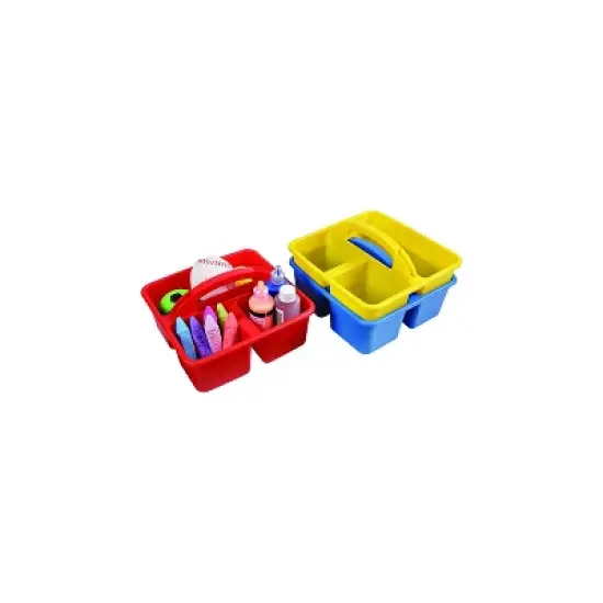 Deflect-O Polypropylene Kids' Storage Caddy 5.34" x 9.37" x 9.32" Red (39505RED) image {3}