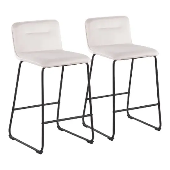 Set of 2 Casper Contemporary Counter Height Barstools - LumiSource image {15}