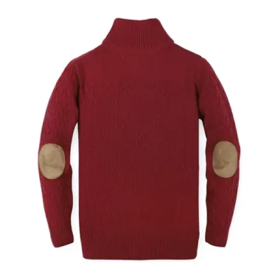 Hope & Henry Boys' Long Sleeve Mock Neck Button Pullover Sweater, Infant image {3}