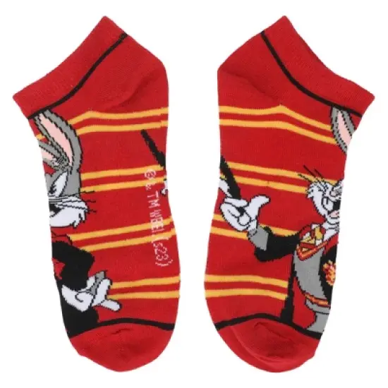 WB 100: Looney Tunes Mashups Hogwarts Students 5-Pack Women's Striped Ankle Socks image {2}