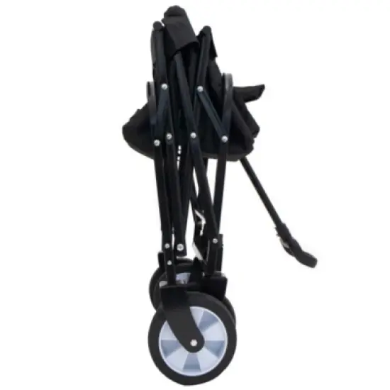 FURNIinspire Outdoor Serving Carts 225lbs Collapsible Foldable Wagon Cart Beach Wagon Utility Cart for Sports Gardeing, Black, 25.98"*17.32"*37.4" image {4}