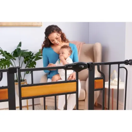 Regalo Extra Tall Home Accents Metal Walk Through Baby Gate image {2}