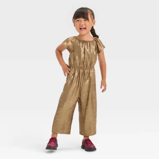 Toddler Girls' Jumpsuit - Cat & Jack&trade; Gold image {3}
