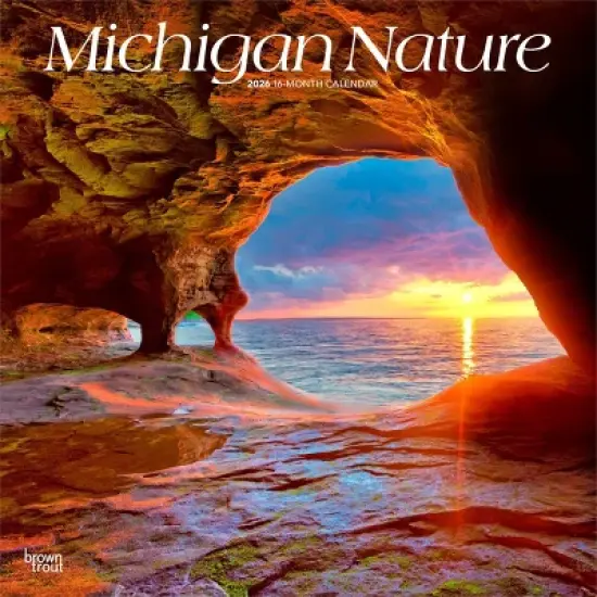 BrownTrout Michigan Nature 2026 12"x24" Hanging Square Wall Calendar Plastic-Free image {9}