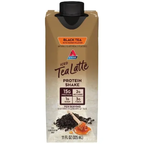 Atkins Black Tea Latte Protein Shake - 44 fl oz/4pk image {3}
