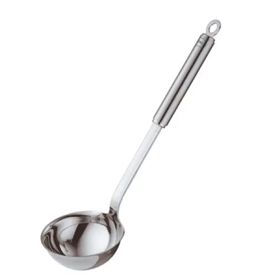 Rosle Stainless Steel Round Handle Ladle with Pouring Rim, 5.4-ounce image {1}