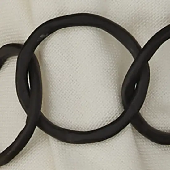 Split P Circles Links Black Napkin Ring Set of 4 image {2}
