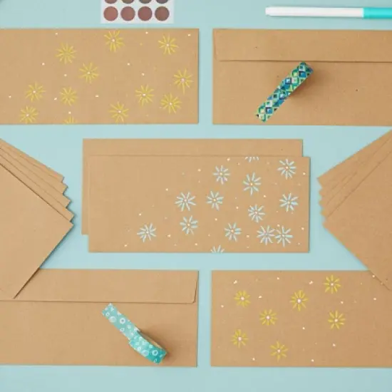 Paper Junkie 100 Pack Bulk #10 Brown Envelopes with Gummed Seal for Invitations, Mailing Letters, Checks, 4-1/8 x 9-1/2 in image {2}