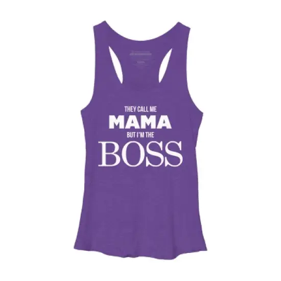 Women's Design By Humans They Call Me Mama But I'm the Boss By Shirz Racerback Tank Top image {5}
