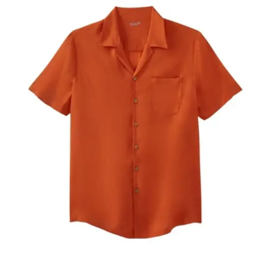 KS Island by KingSize Men's Big & Tall  Solid Rayon Short-Sleeve Shirt image {8}