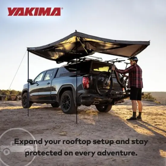 Yakima MajorShady 270 LH Vehicle Roof Mounted Awning Outdoor Rugged Vinyl Travel Cover 80 Square Feet Sun Protection Tent, Black image {4}