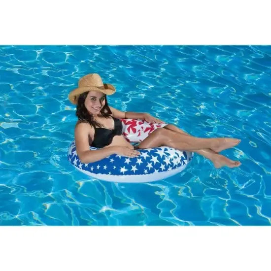 Poolmaster American Stars Inflatable Swimming Pool Tube - 3pk image {1}