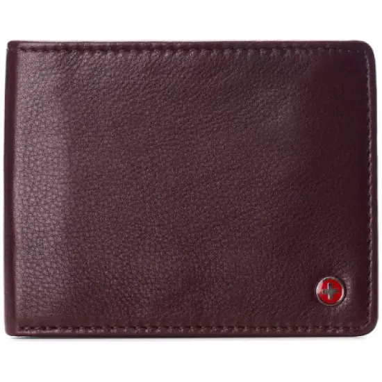 Alpine Swiss RFID Connor Passcase Bifold Wallet For Men Leather Comes in a Gift Box image {9}