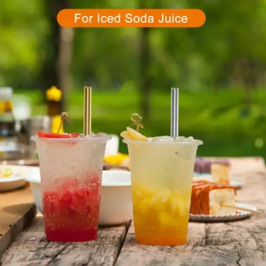 Unique Bargains 304 Stainless Steel Durable Reusable Heart Shape Drinking Straw 8.46" x 0.31"(L*W) image {4}