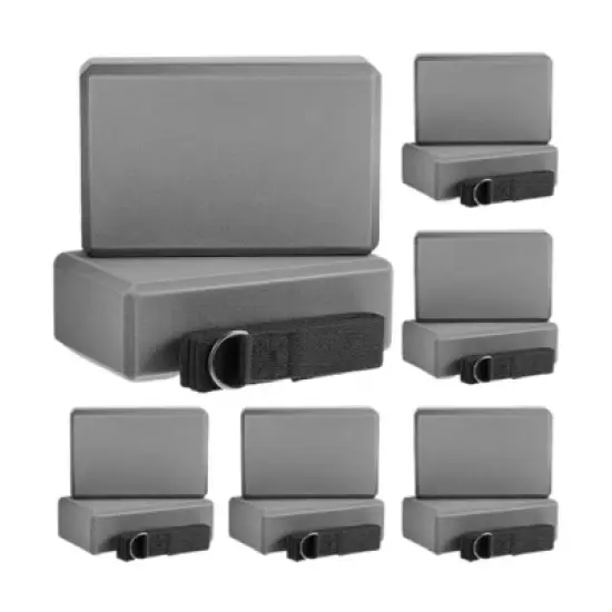 Toyzone World Gray Yoga Blocks With Ring Strap image {3}
