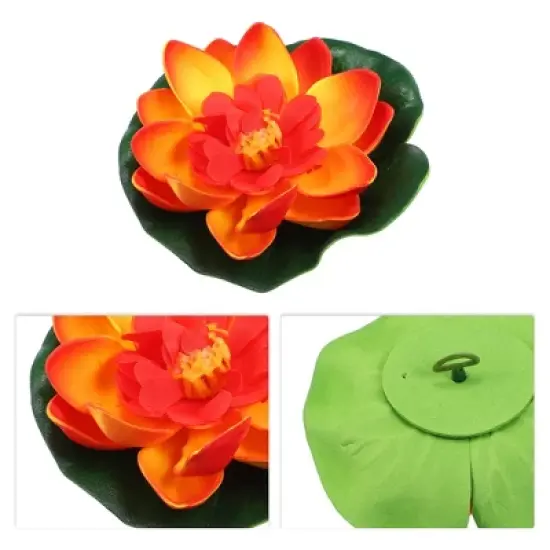 Unique Bargains Artificial Lotus Flower for Garden Ponds Pool Decoration 1 Pcs image {2}