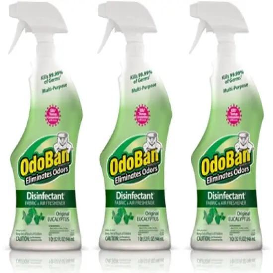 OdoBan Ready-to-Use Disinfectant and Odor Eliminator, 32 Ounce Spray Bottle, Original Eucalyptus Scent image {9}