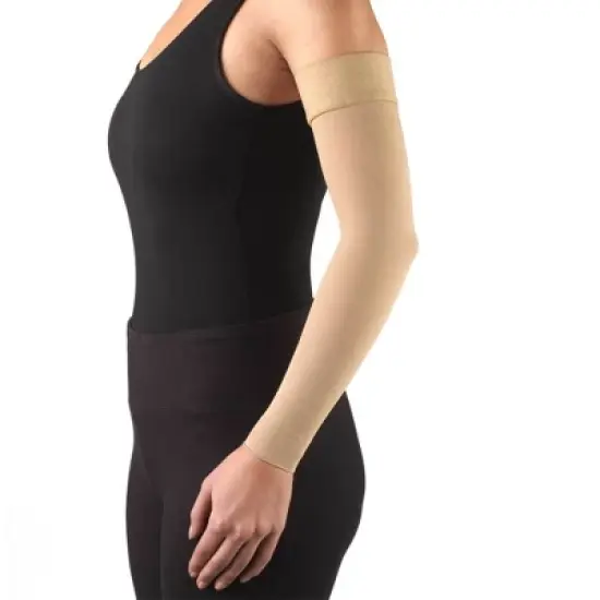 Truform Lymphedema Compression Arm Sleeve, 15-20 mmHg Post Mastectomy Support, Dot Top Grip Band image {7}
