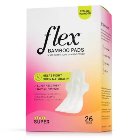 Flex Bamboo Super Ultra Thin Pads - 26ct image {2}