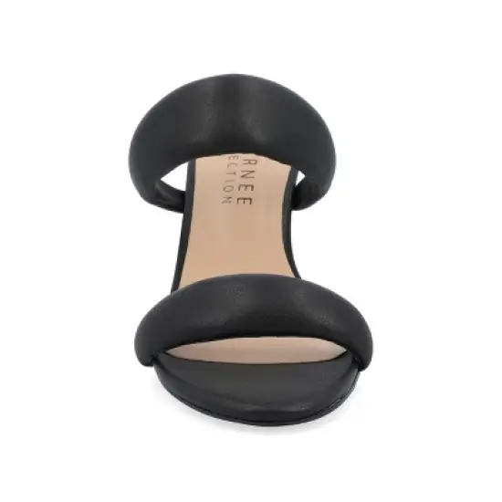 Journee Collection Womens Mellody Light Puff Strap Slip On Open Toe Pumps image {5}