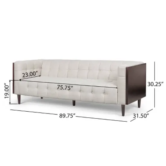 Mclarnan Contemporary Tufted 3 Seater Sofa - Christopher Knight Home image {8}
