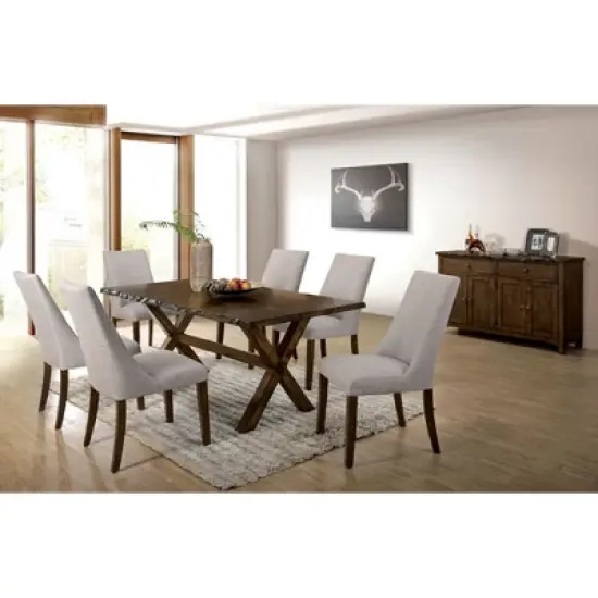 Kelley Rectangular Wood Dining Table Walnut - HOMES: Inside + Out image {3}