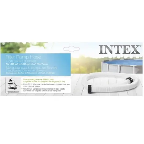 Intex 1.25 Inch Diameter Accessory Pool Pump Replacement Hose 59In Long (3 Pack) image {2}