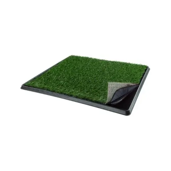 Artificial Grass Puppy Pee Pad for Dogs and Small Pets - 20x25 Reusable 4-Layer Training Potty Pad with Tray - Dog Housebreaking Supplies by PETMAKER image {8}