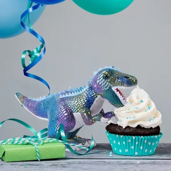 BUILD ME Stuffed Animal Set of 4 - 12" Soft Dinosaur Plush Toys for Boys and Girls image {2}