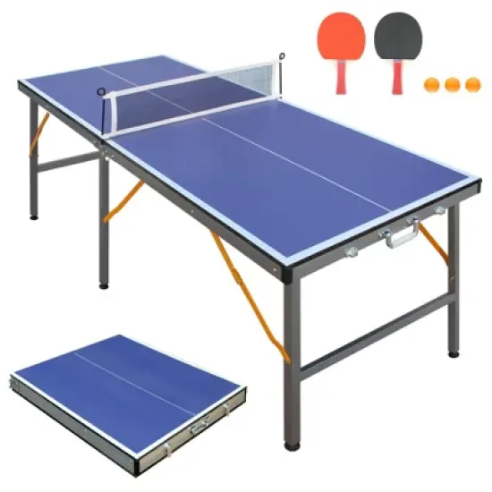 Dexmalle 5ft Mid-Size Table Tennis Table Foldable image {8}