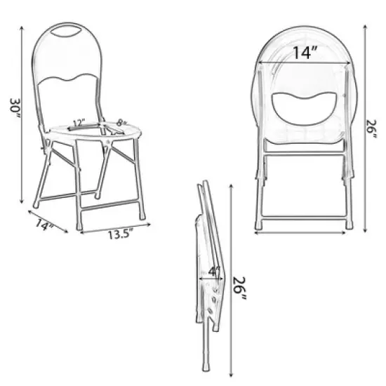 PLAYBERG Black Folding Portable Toilet Seat for Camping and Hiking with Backrest image {6}